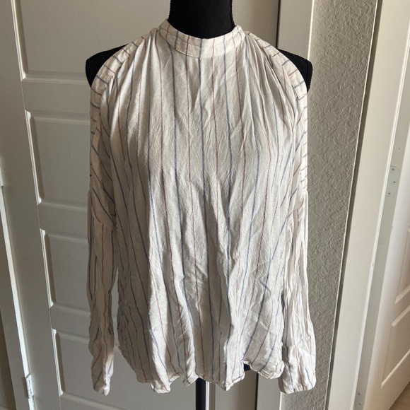 Free People Off-The-Shoulder Striped Top - Picture 1 of 6